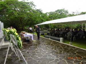 「中部太平洋戦没者の碑」前で全戦没者追悼式を挙行